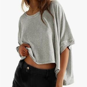 Chic Gray Women's Crop Top